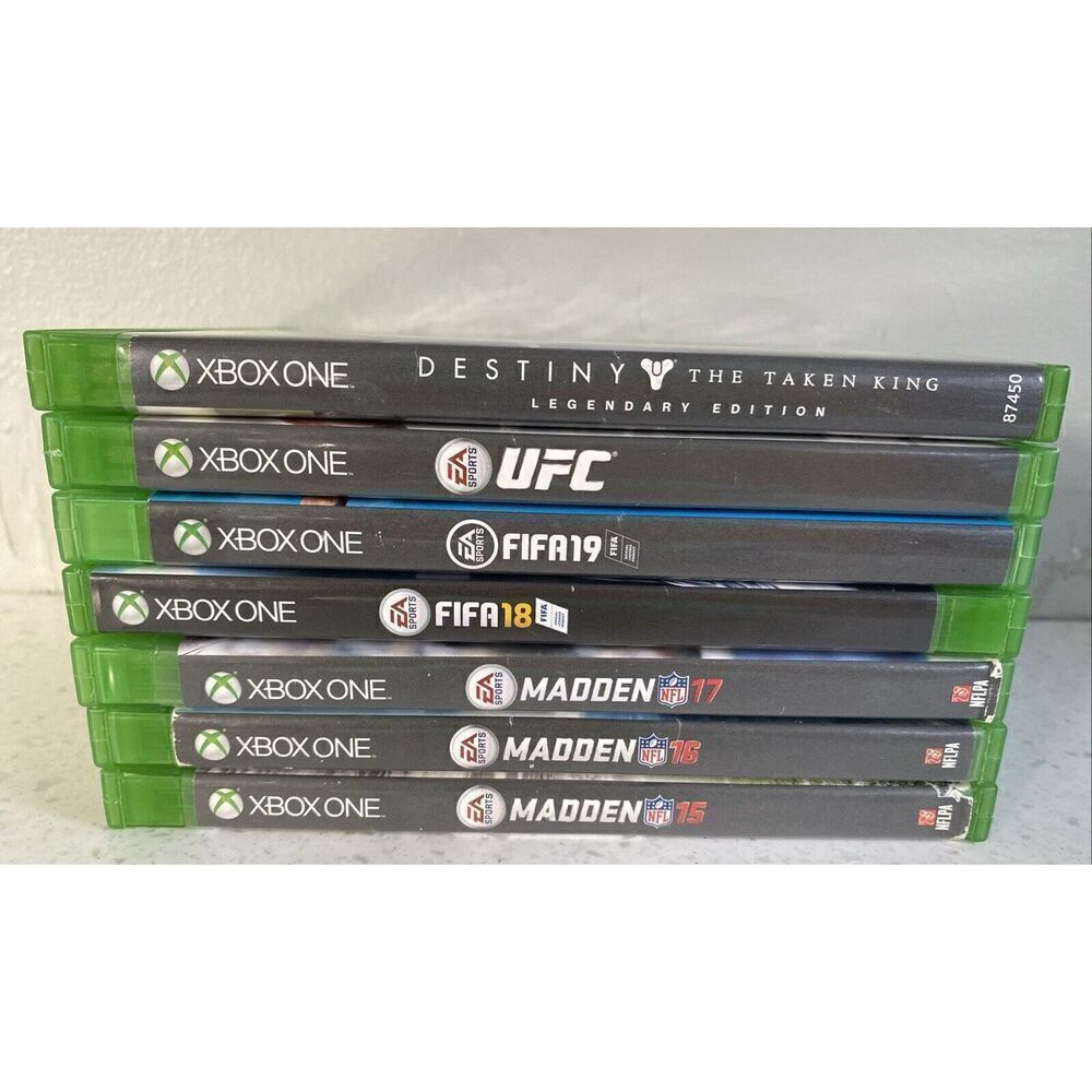 Xbox One Bundle Of (7) Games Madden 15, 16 17, FIFA 18‎ 19 UFC Destiny